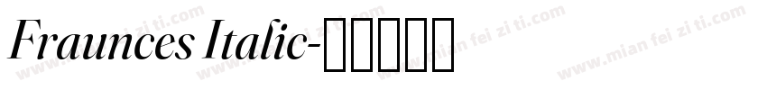 Fraunces Italic字体转换